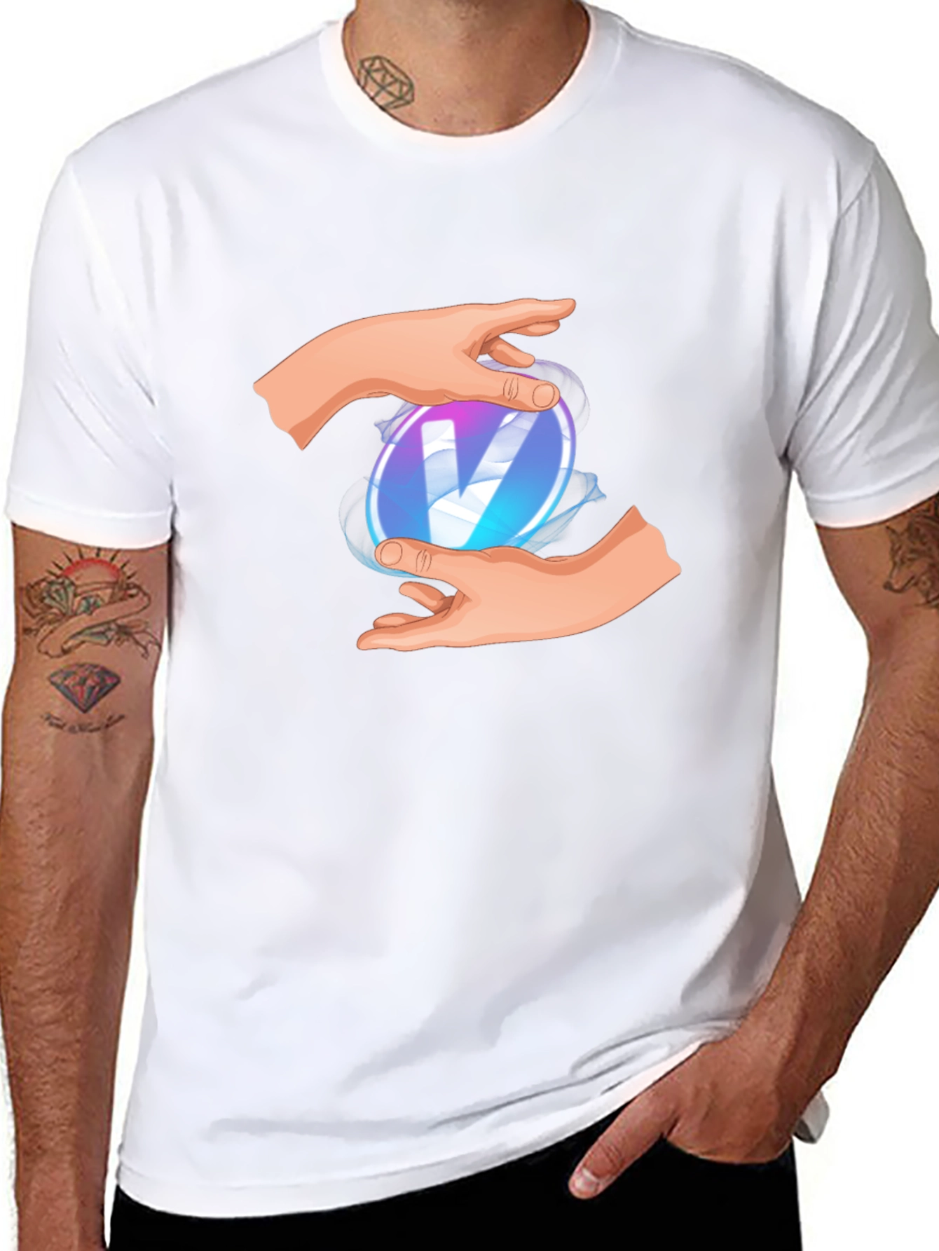 Mystic V Black Tee