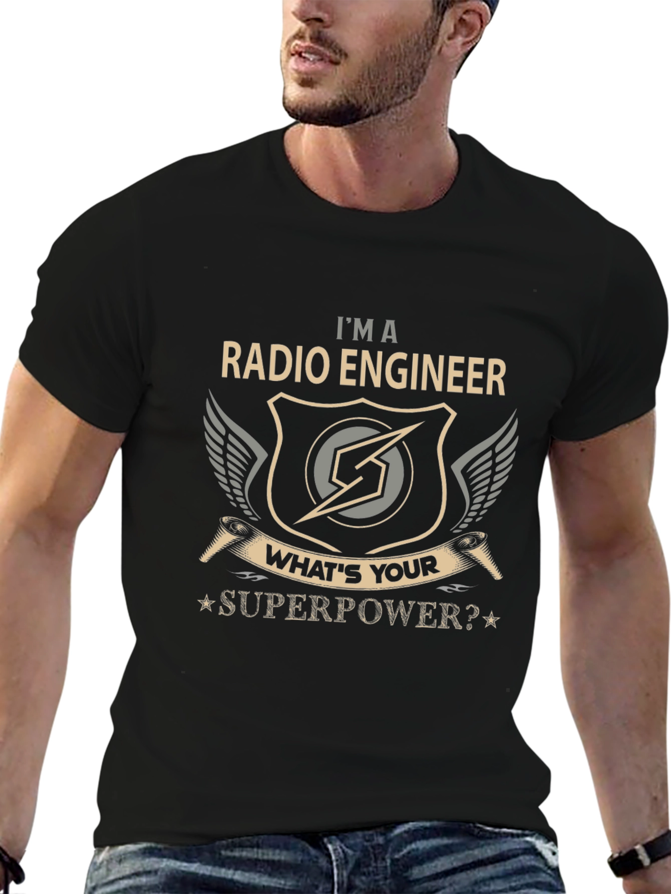 Radio Engineer Superpower Graphic T-Shirt