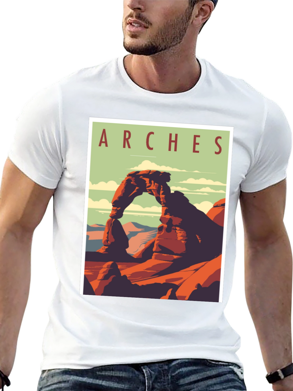 Arches National Park Graphic Tee - Retro Travel T-Shirt