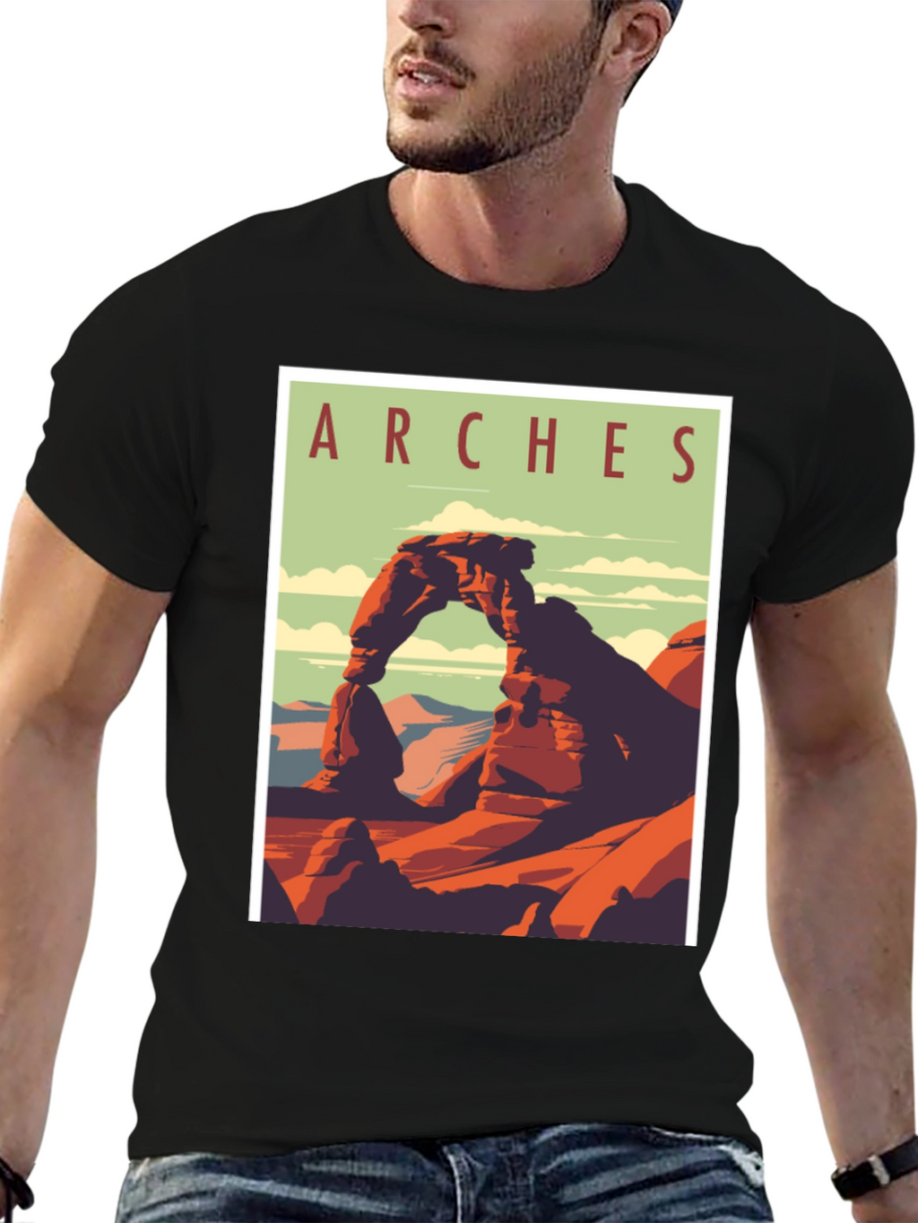 Arches National Park Graphic Tee - Retro Travel T-Shirt