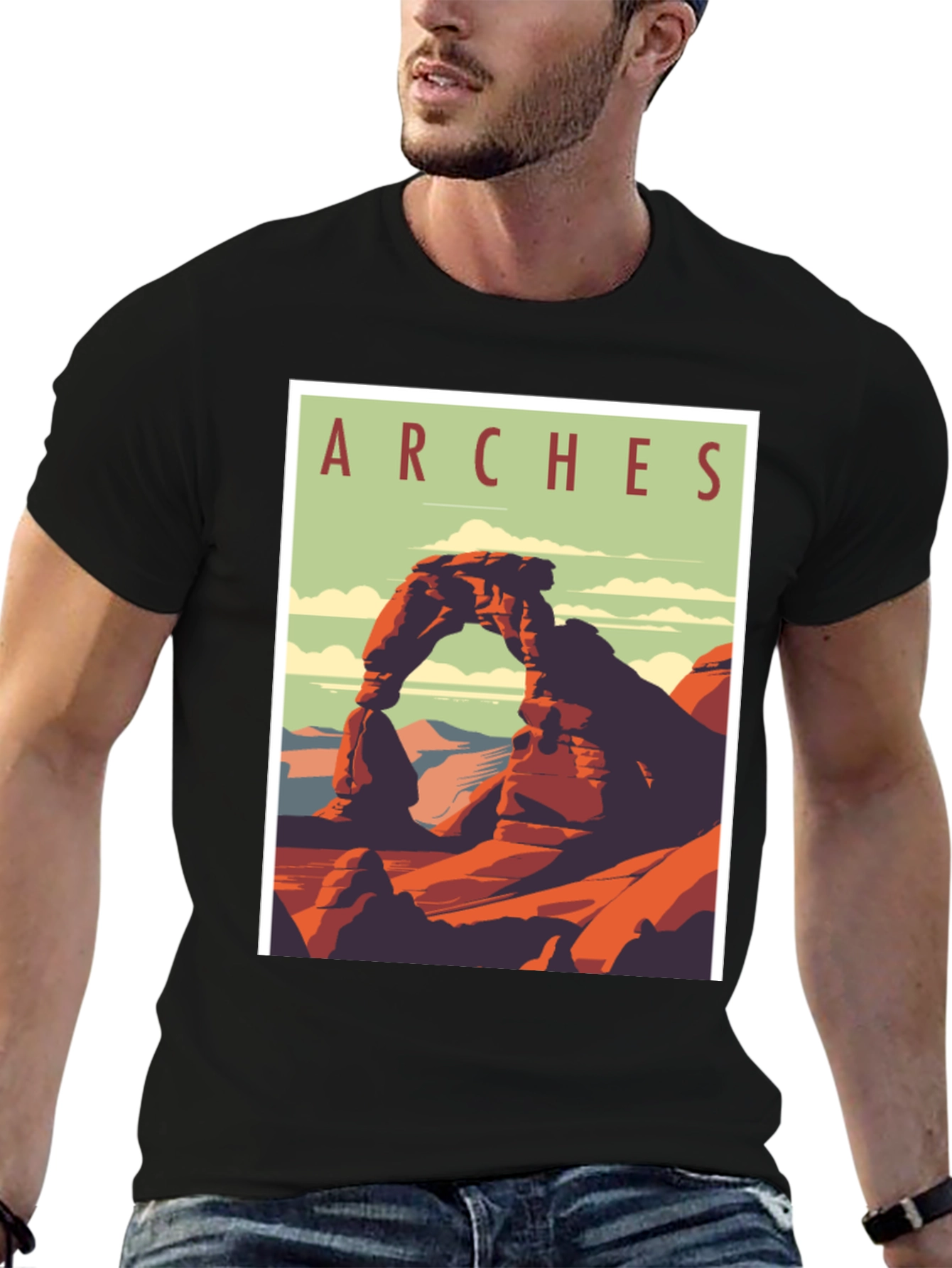 Arches National Park Graphic Tee - Retro Travel T-Shirt