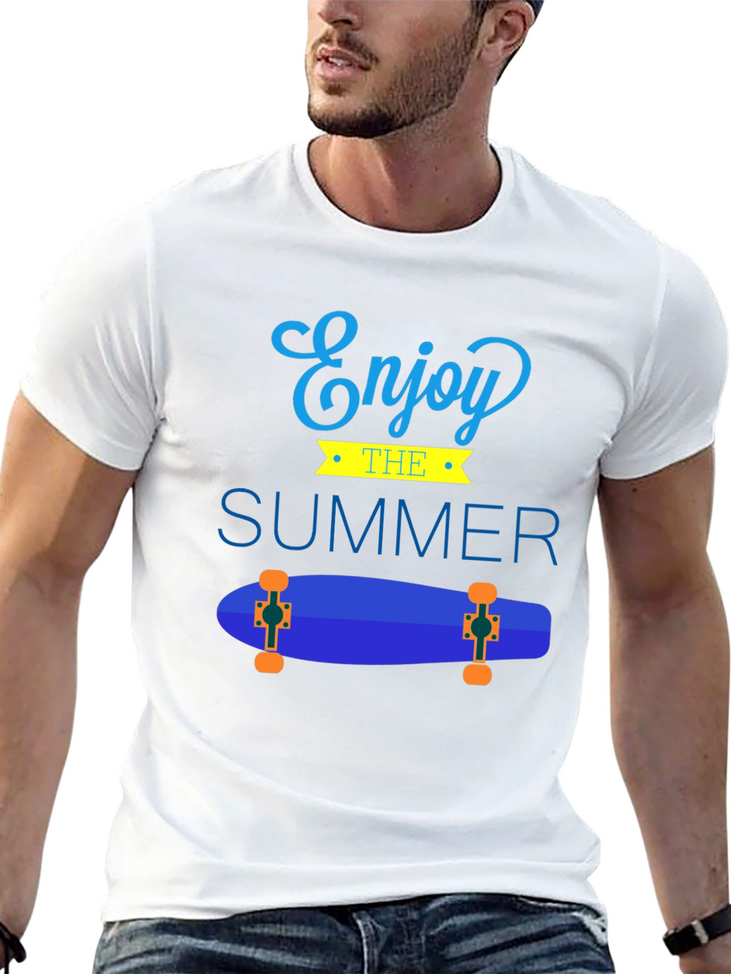 Enjoy The Summer Skateboard Graphic Tee