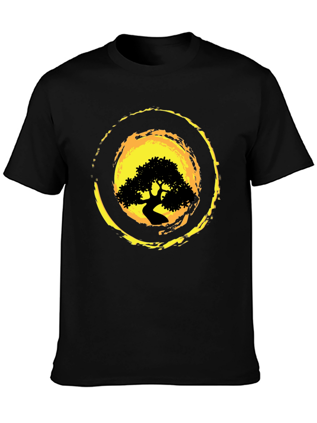 Bonsai Tree Graphic Black T-Shirt