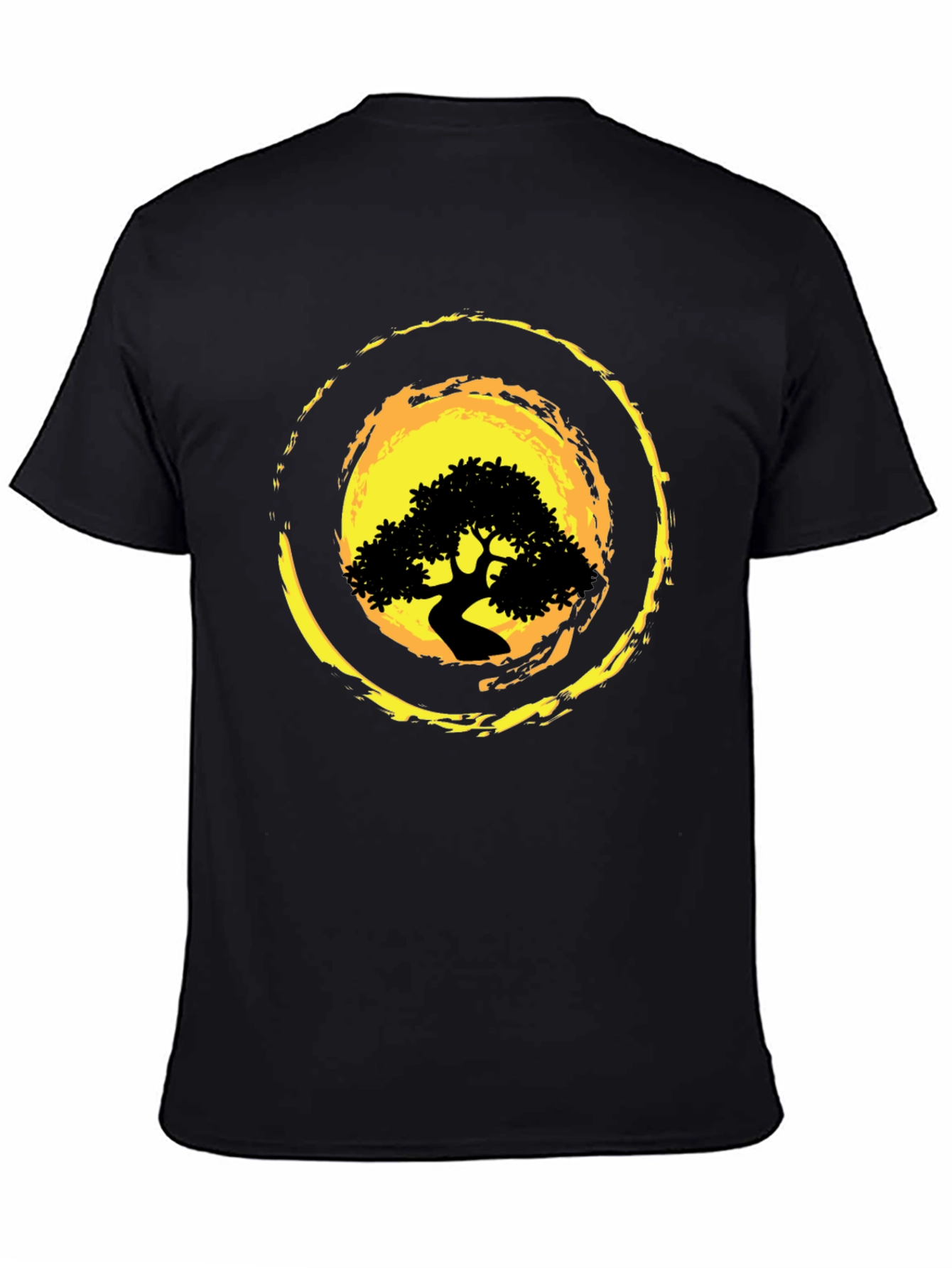 Bonsai Tree Graphic Black T-Shirt
