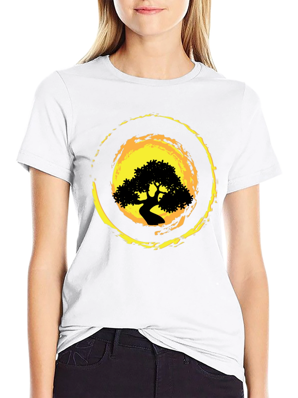 Bonsai Tree Graphic Black T-Shirt