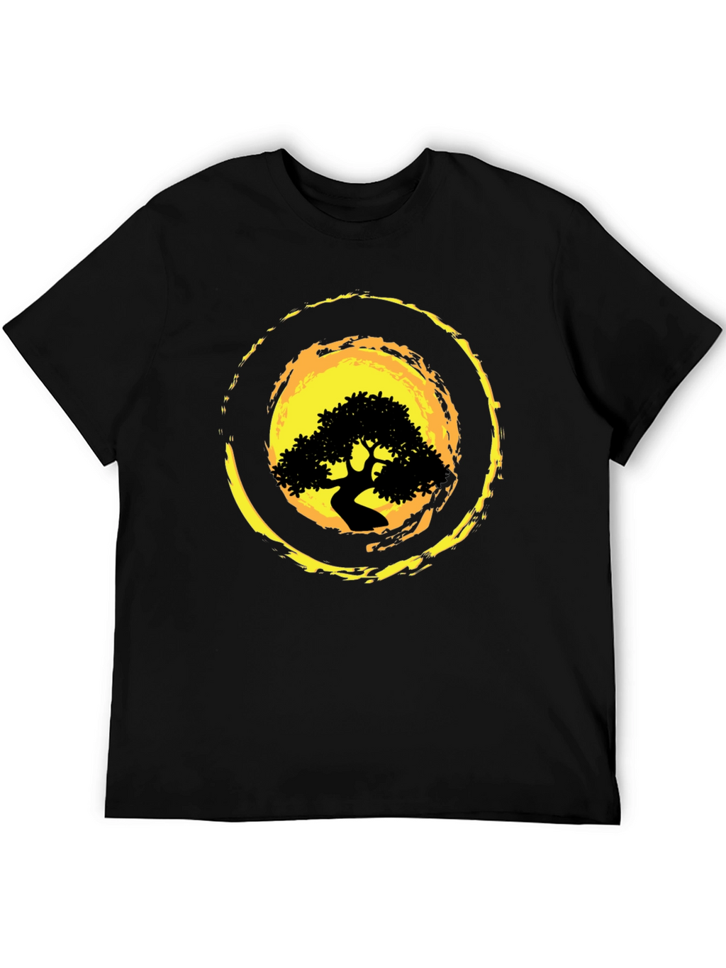 Bonsai Tree Graphic Black T-Shirt
