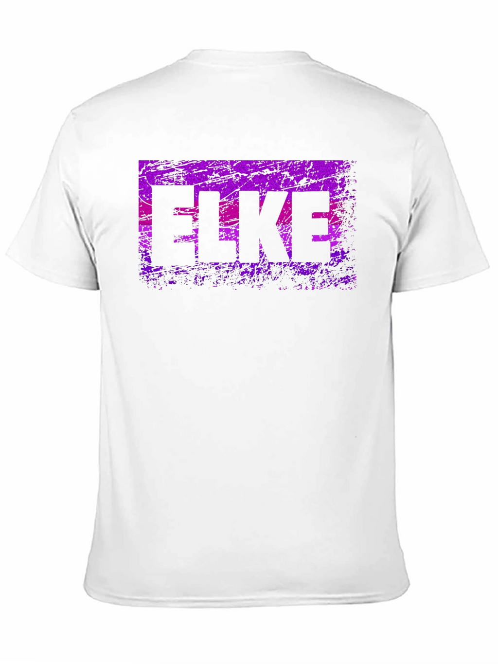 ELKE Purple Grunge Graphic Black T-Shirt