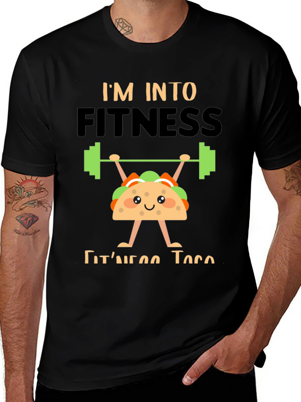 Fitness Taco Graphic Tee - Black