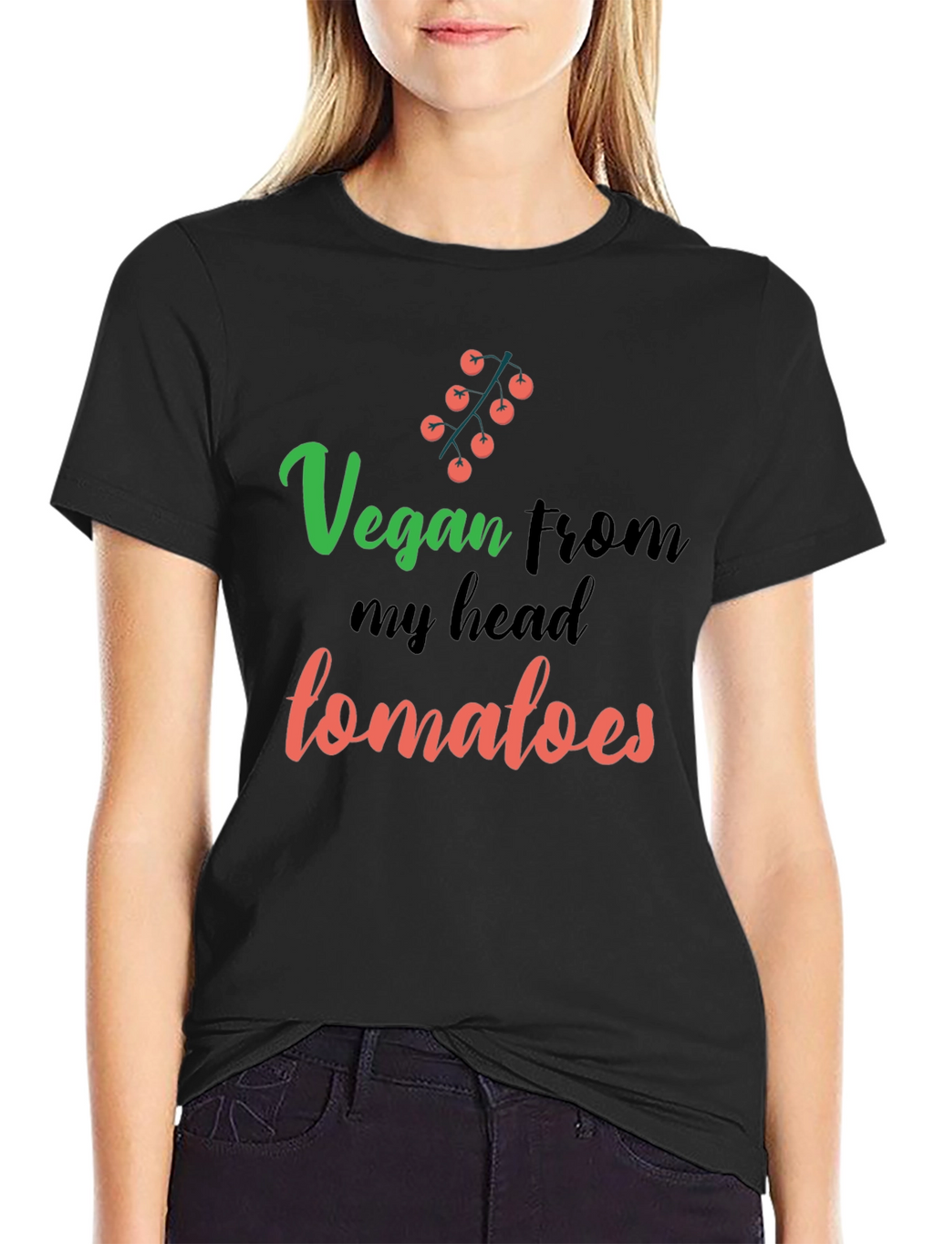 Vegan From My Head Tomatoes Funny T-Shirt