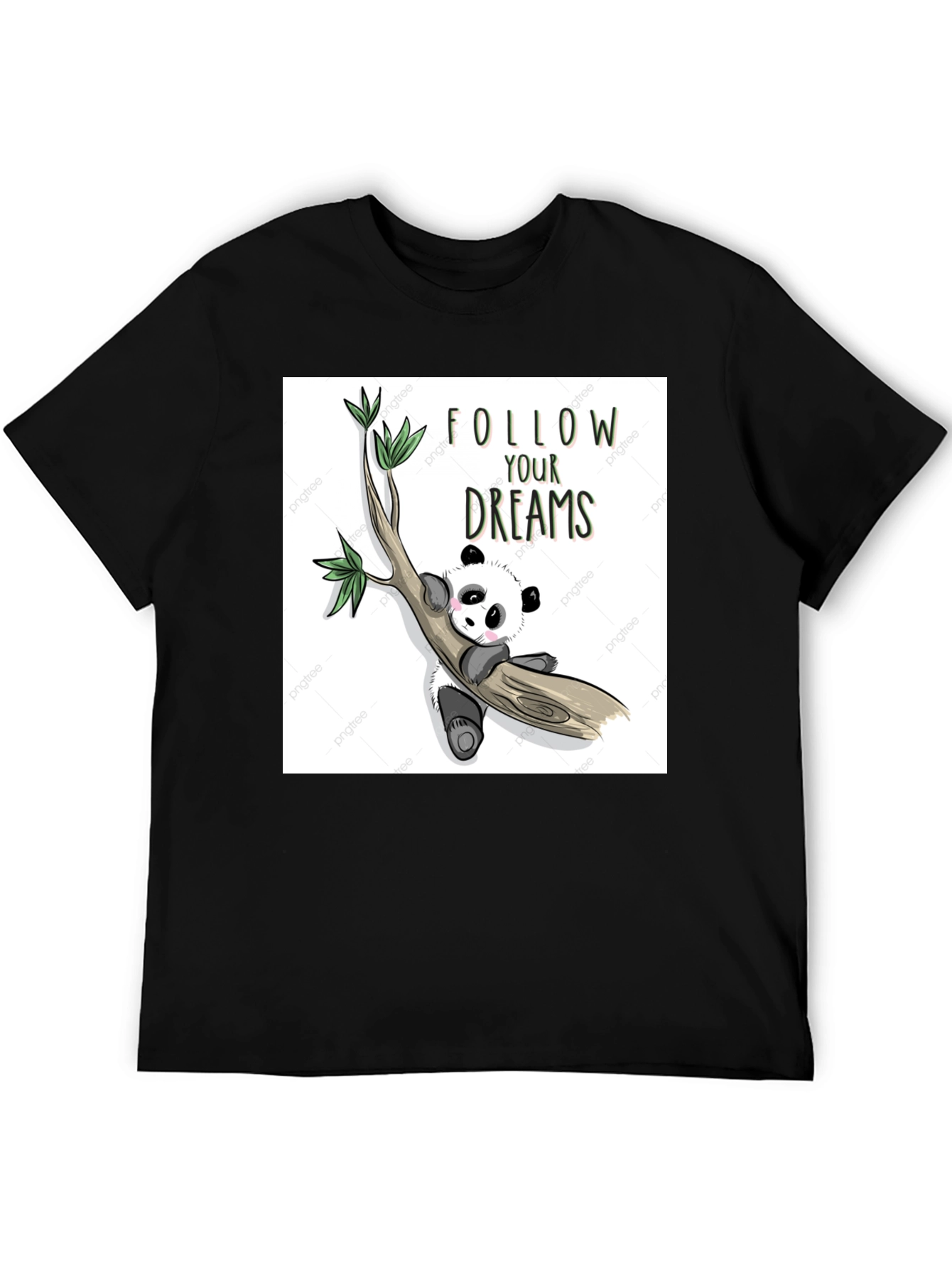 Panda Follow Your Dreams Graphic T-Shirt