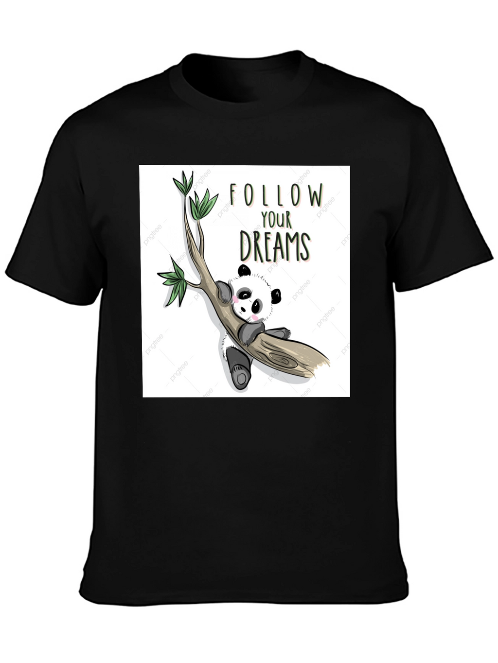 Panda Follow Your Dreams Graphic T-Shirt