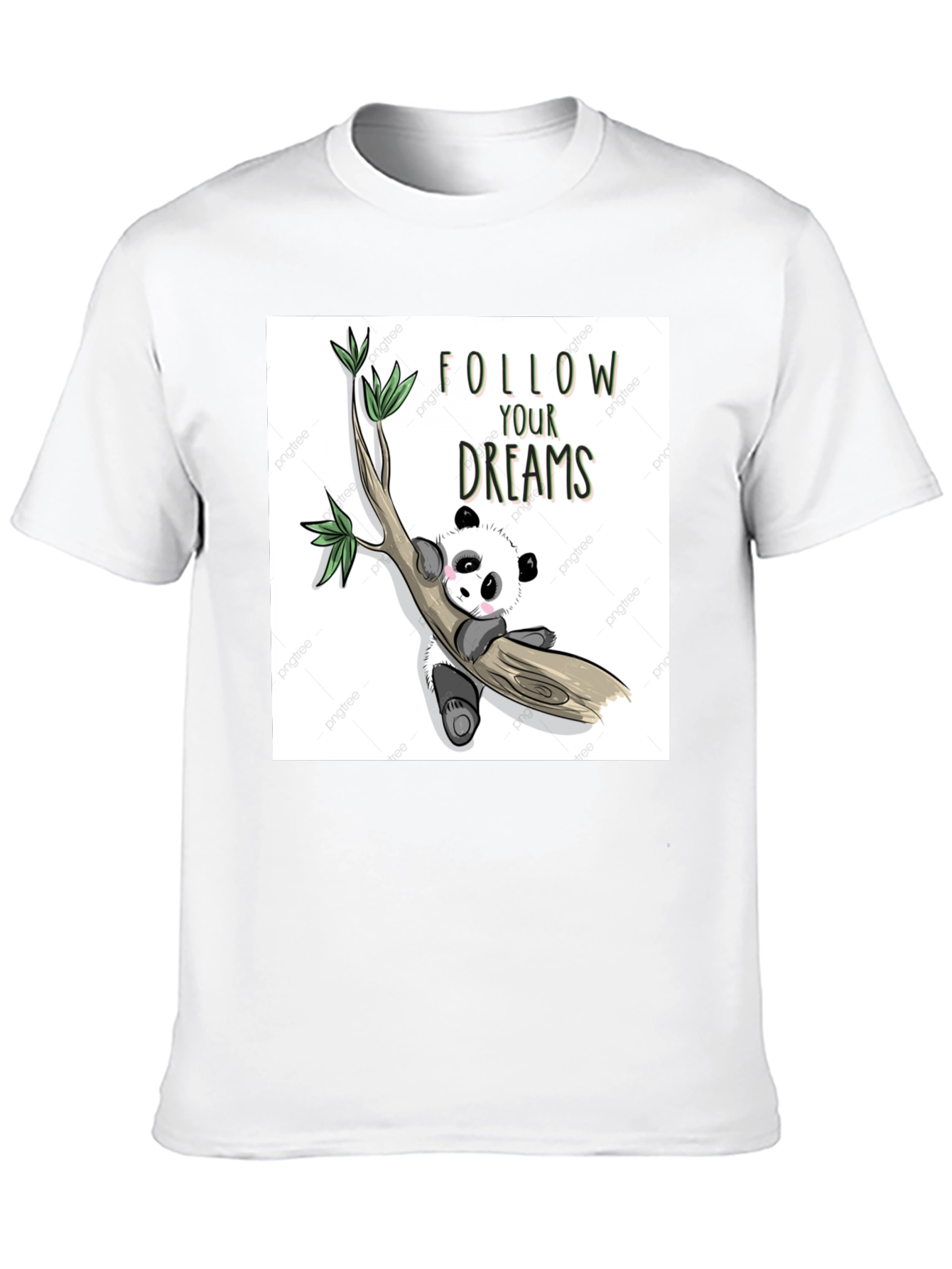 Panda Follow Your Dreams Graphic T-Shirt