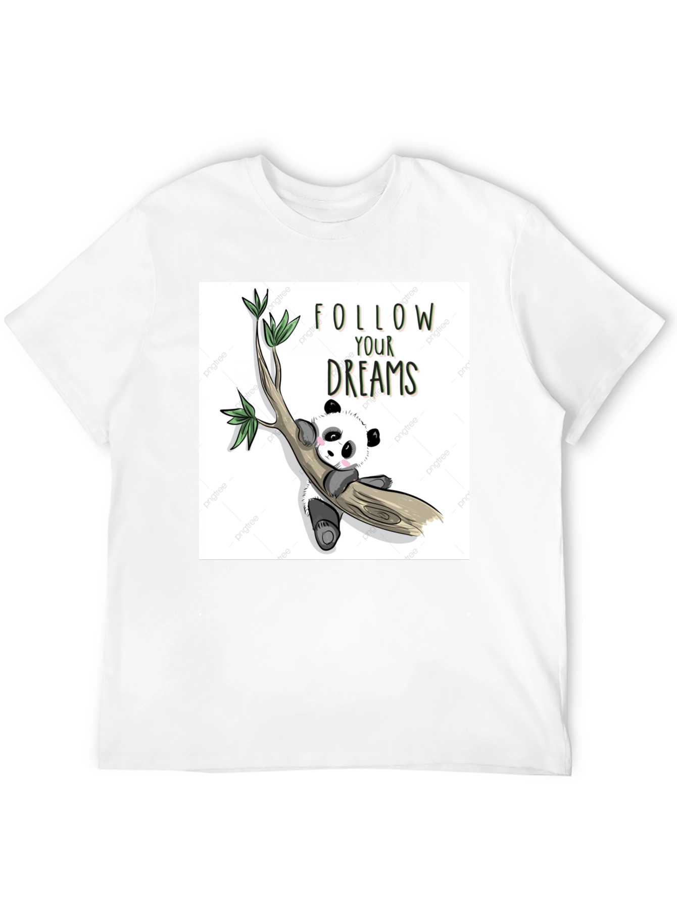 Panda Follow Your Dreams Graphic T-Shirt