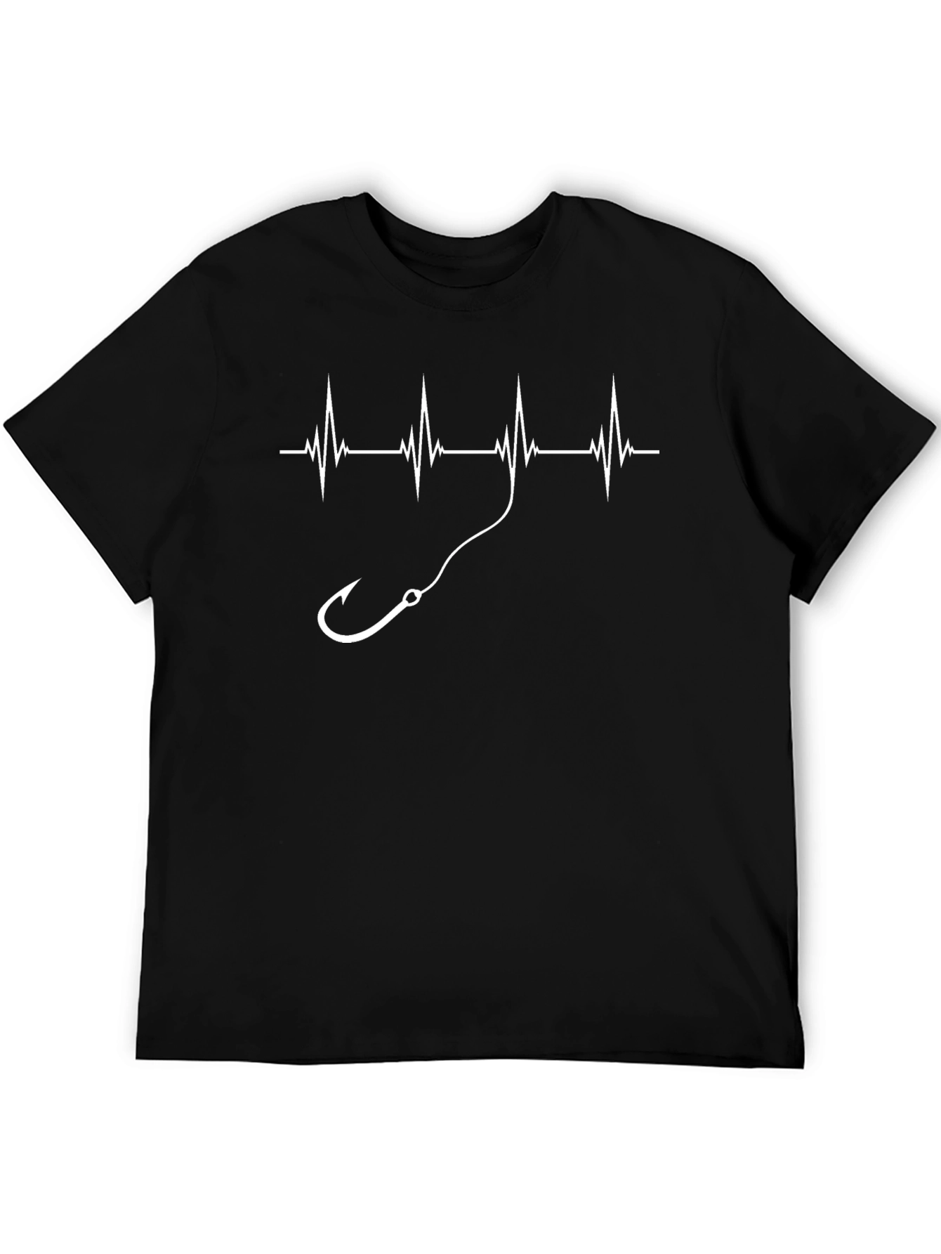 Fishing Heartbeat Graphic T-Shirt