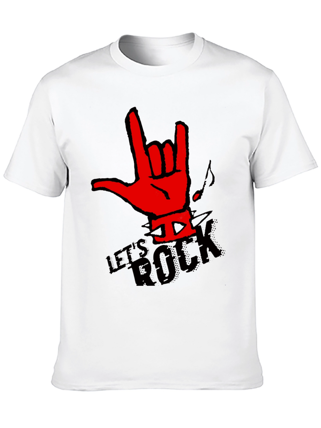 Lets Rock Graphic T-Shirt - Rock On Hand Sign