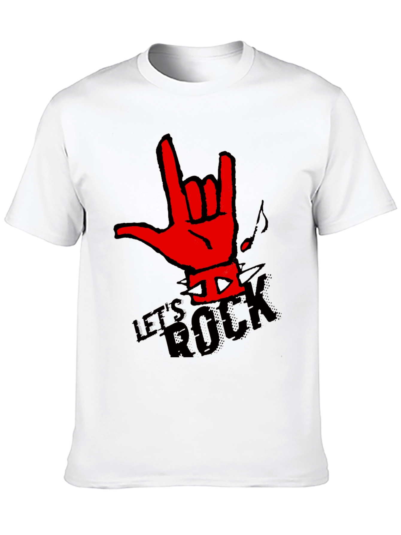 Lets Rock Graphic T-Shirt - Rock On Hand Sign