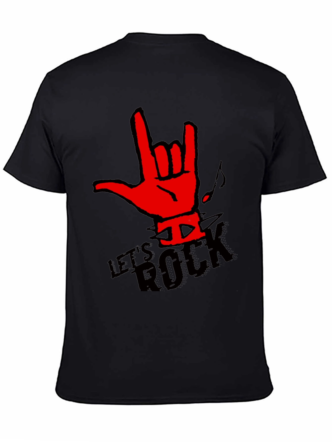Lets Rock Graphic T-Shirt - Rock On Hand Sign