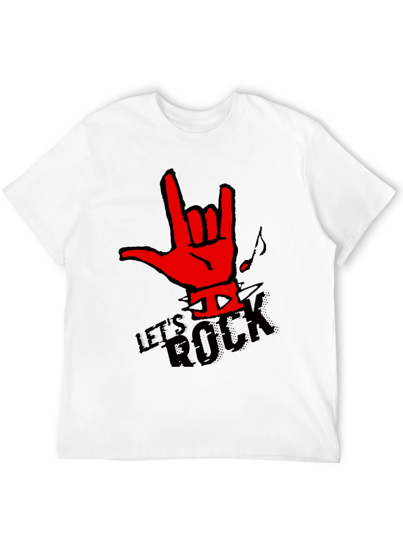Lets Rock Graphic T-Shirt - Rock On Hand Sign