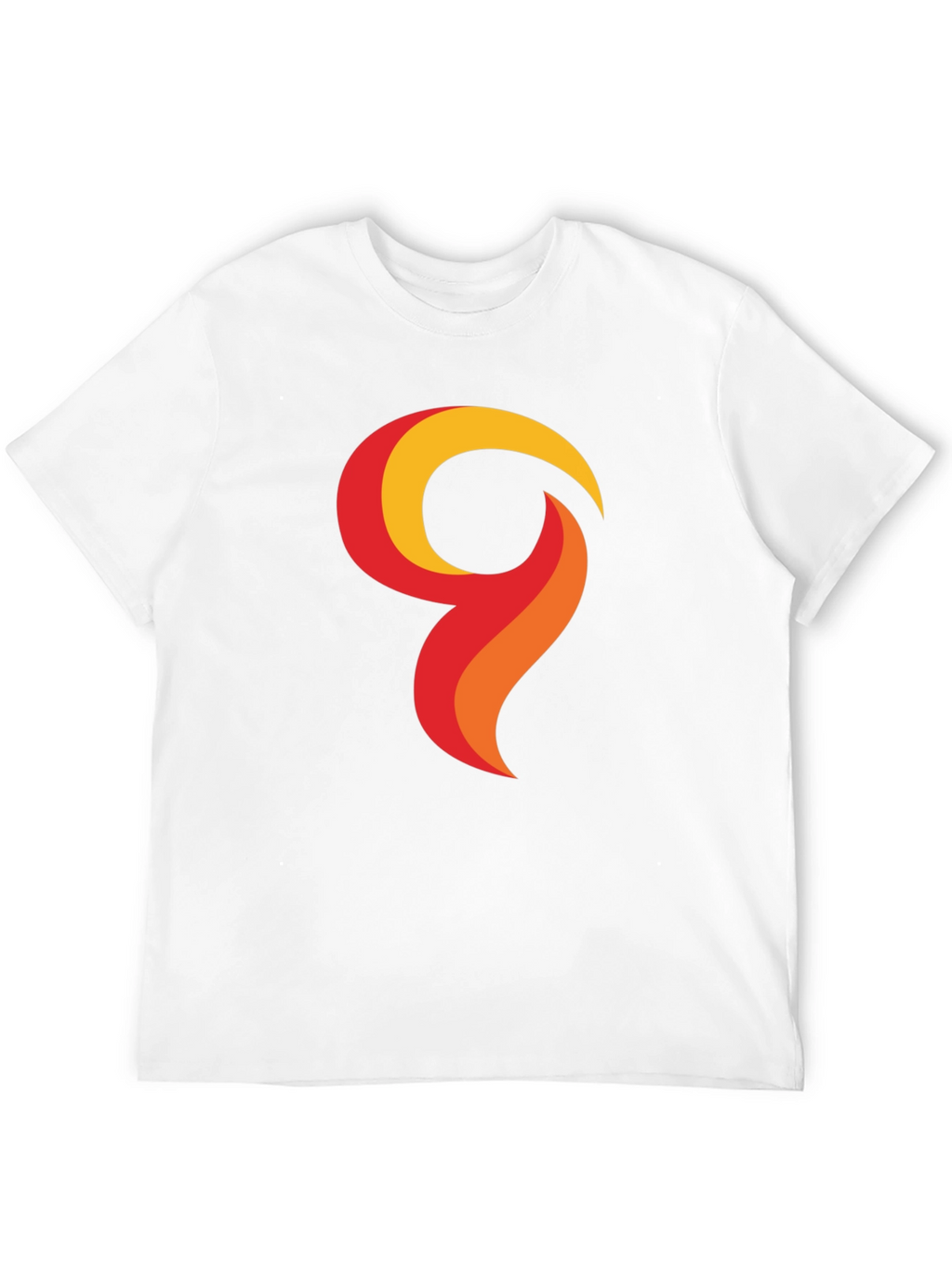 Bold Graphic Tee - Abstract Flame Design