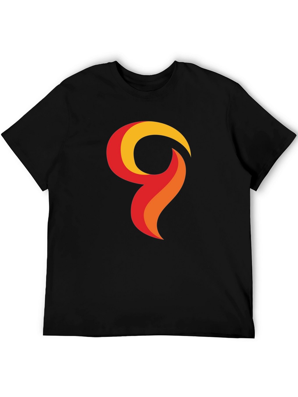 Bold Graphic Tee - Abstract Flame Design