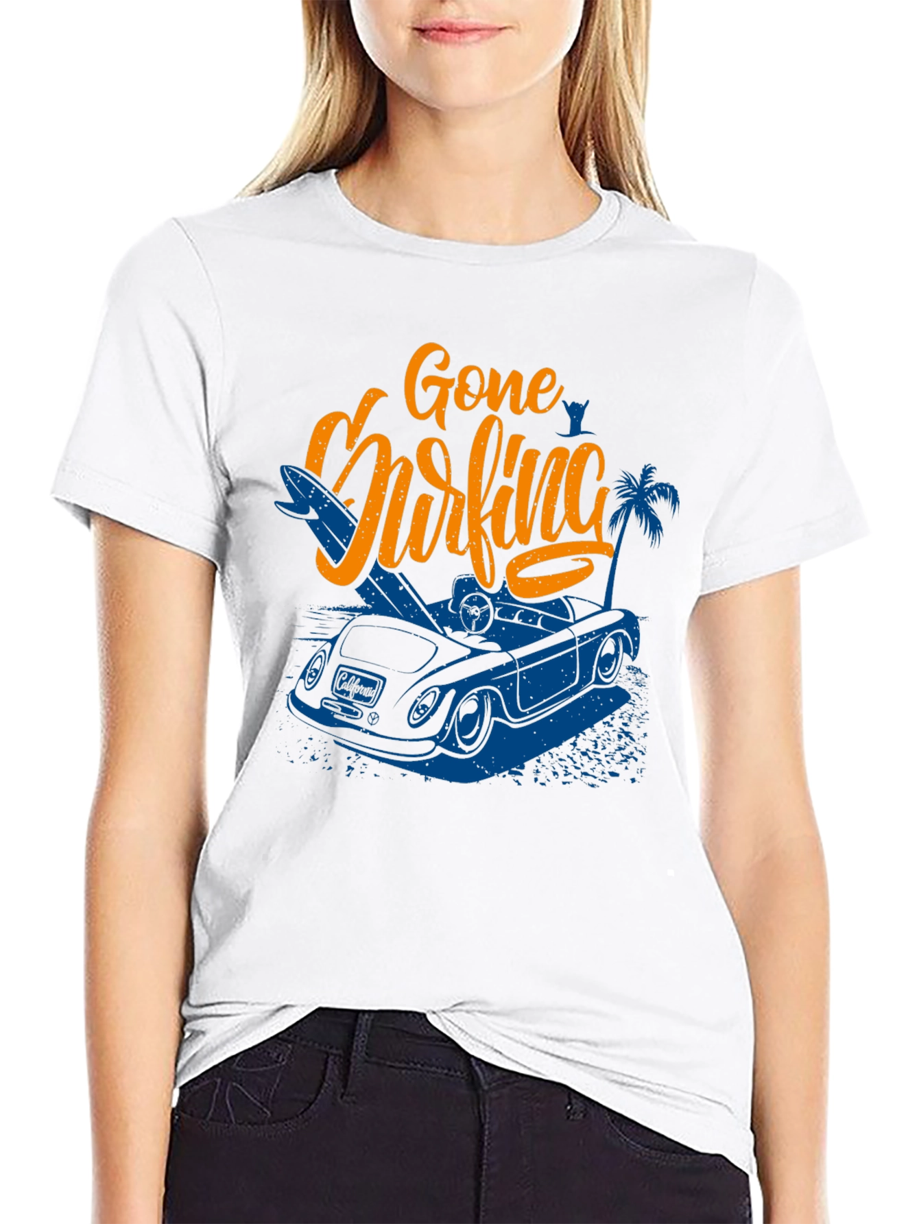 Gone Surfing Graphic T-Shirt - Beach Vibes