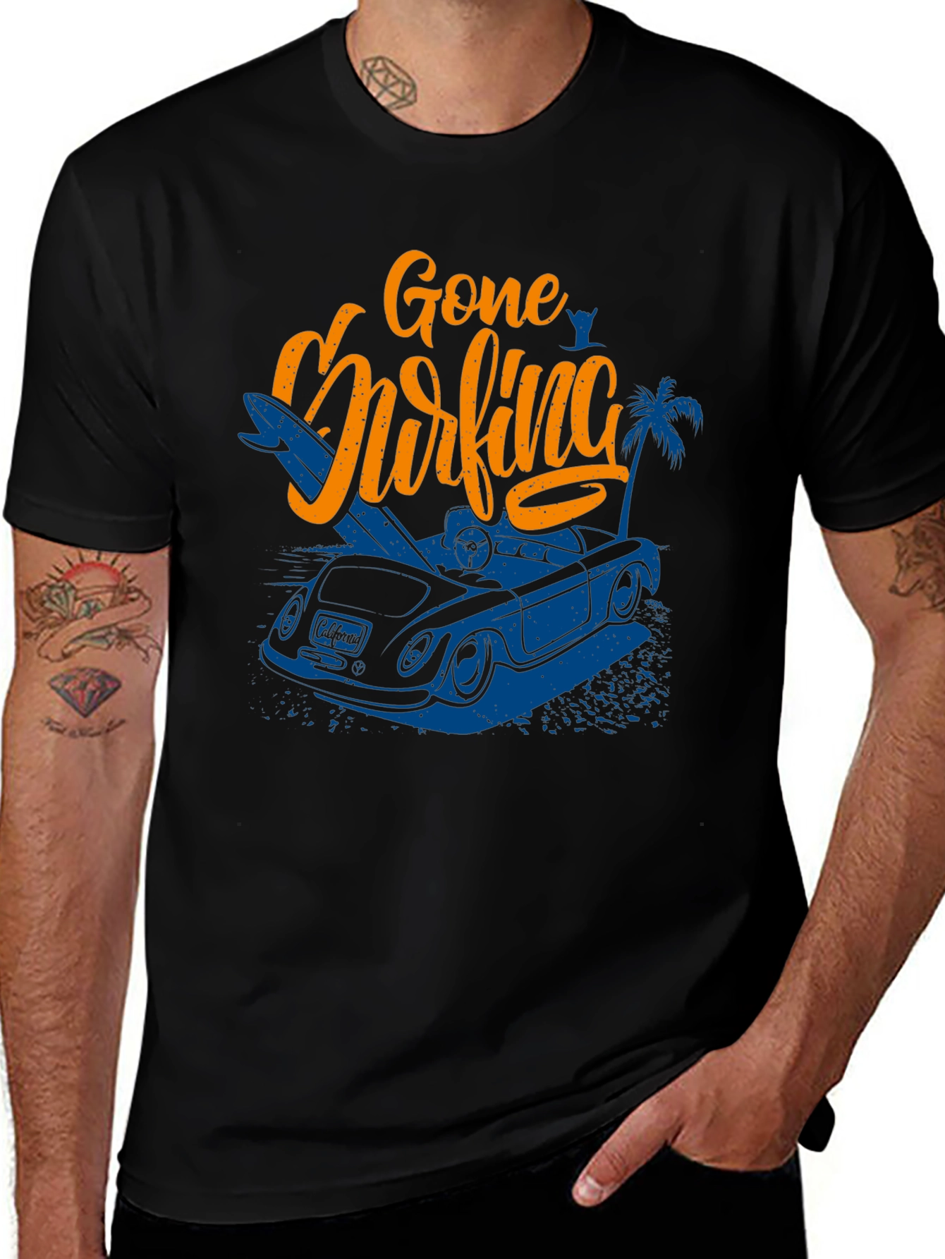Gone Surfing Graphic T-Shirt - Beach Vibes