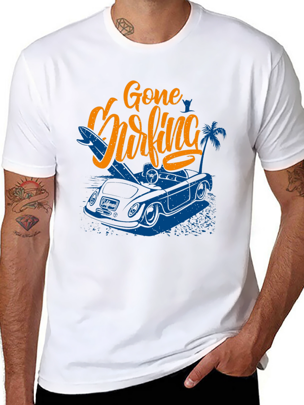 Gone Surfing Graphic T-Shirt - Beach Vibes