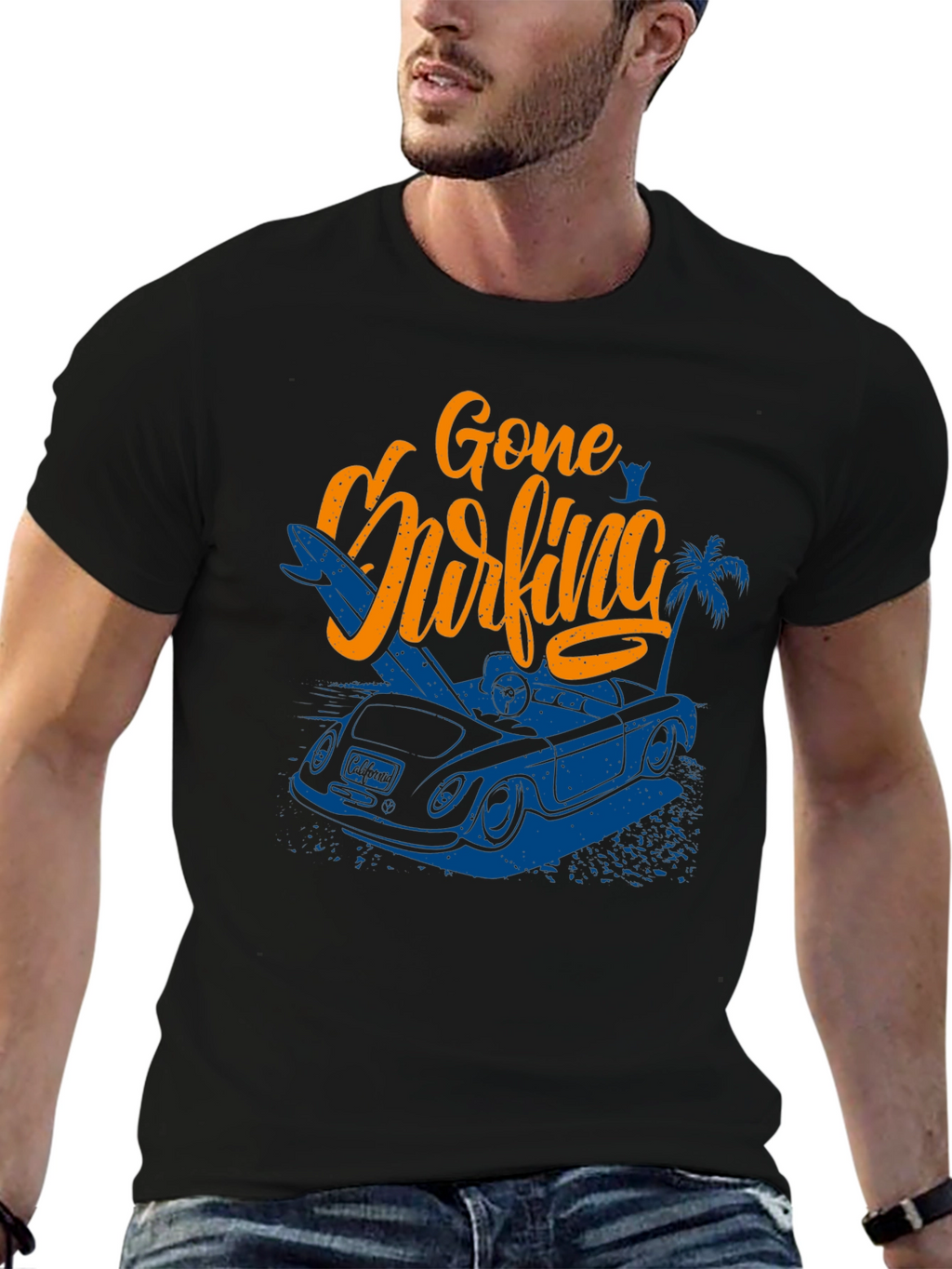 Gone Surfing Graphic T-Shirt - Beach Vibes