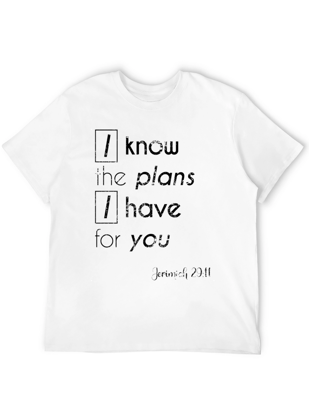 Faith-Inspired Jeremiah 29:11 Black T-Shirt