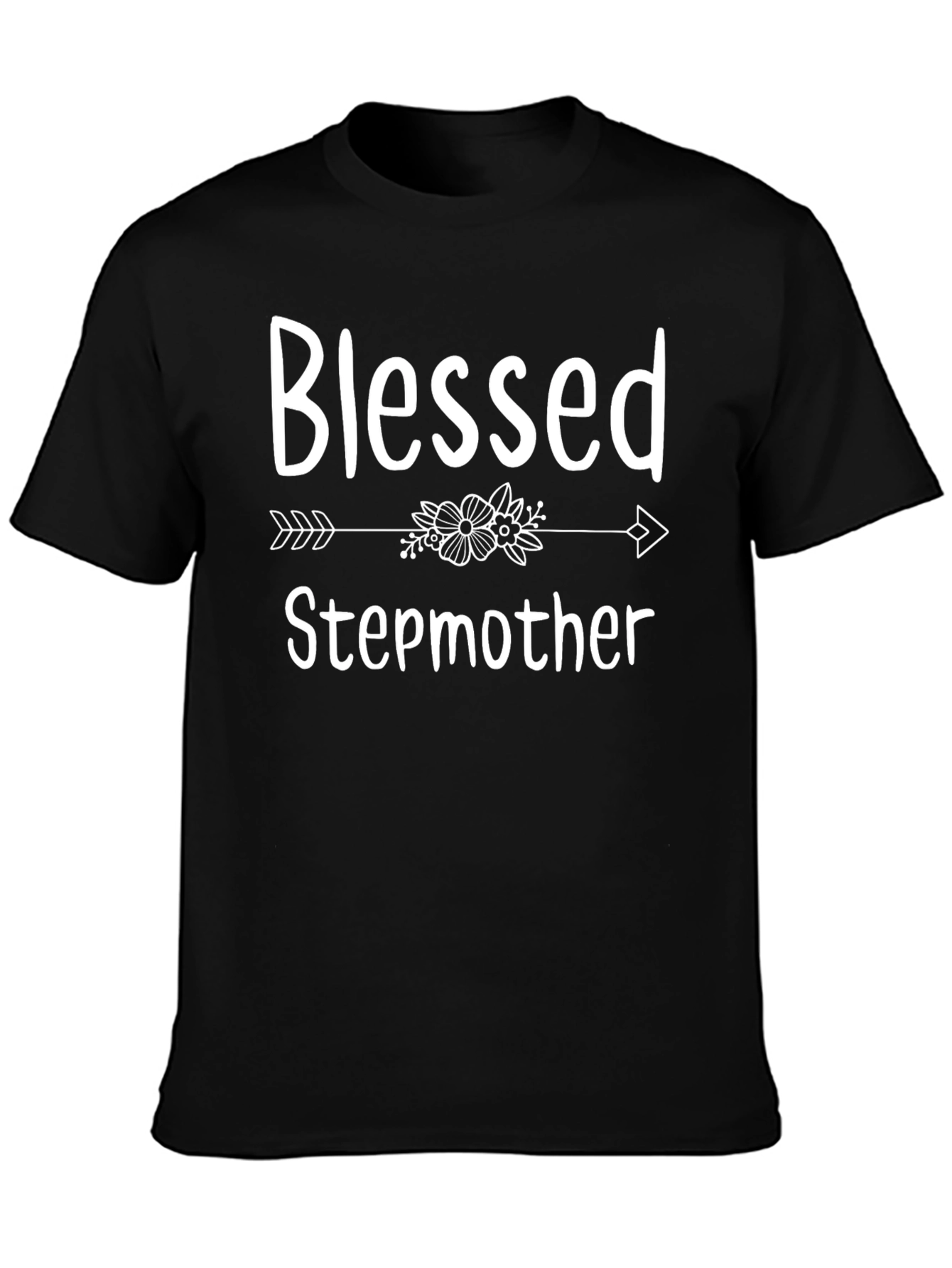 Blessed Stepmother T-Shirt - Floral Arrow Design