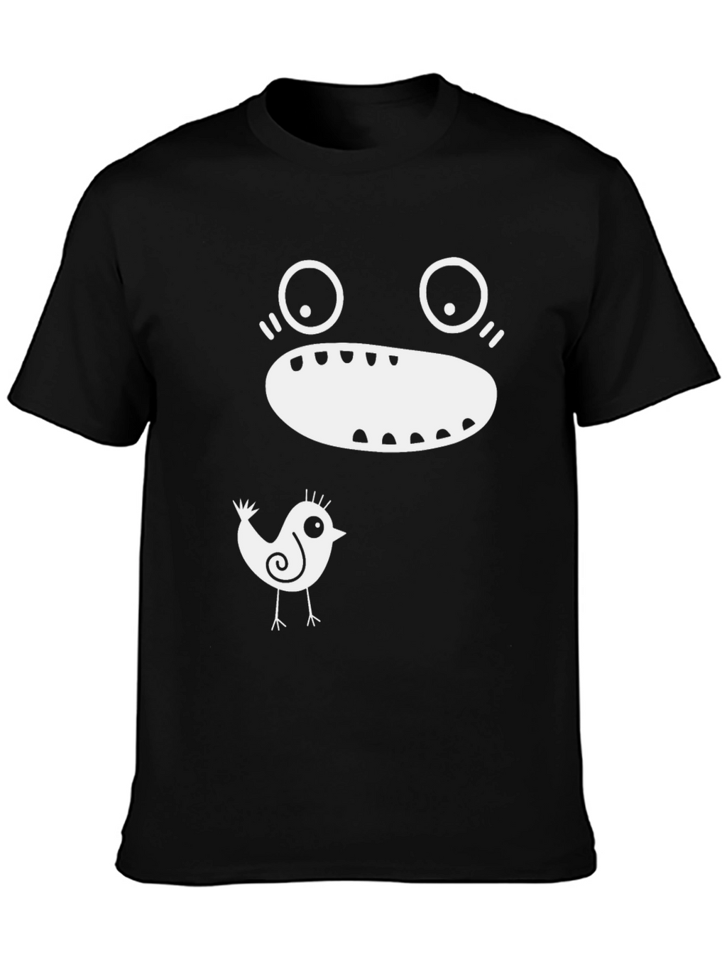 Funny Face Bird Graphic T-Shirt