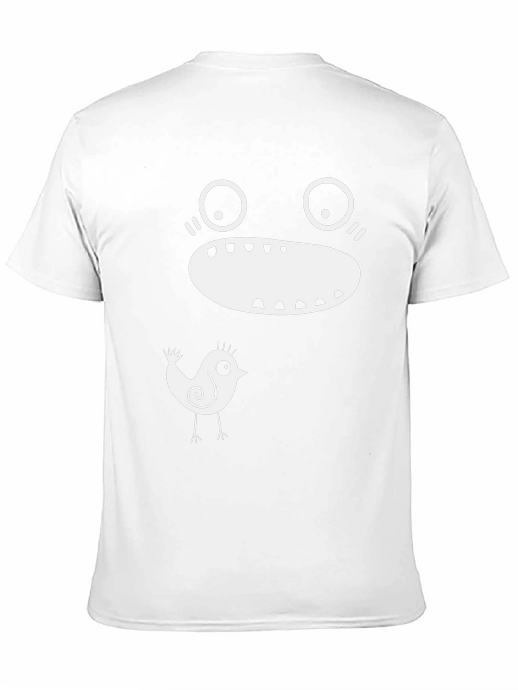 Funny Face Bird Graphic T-Shirt