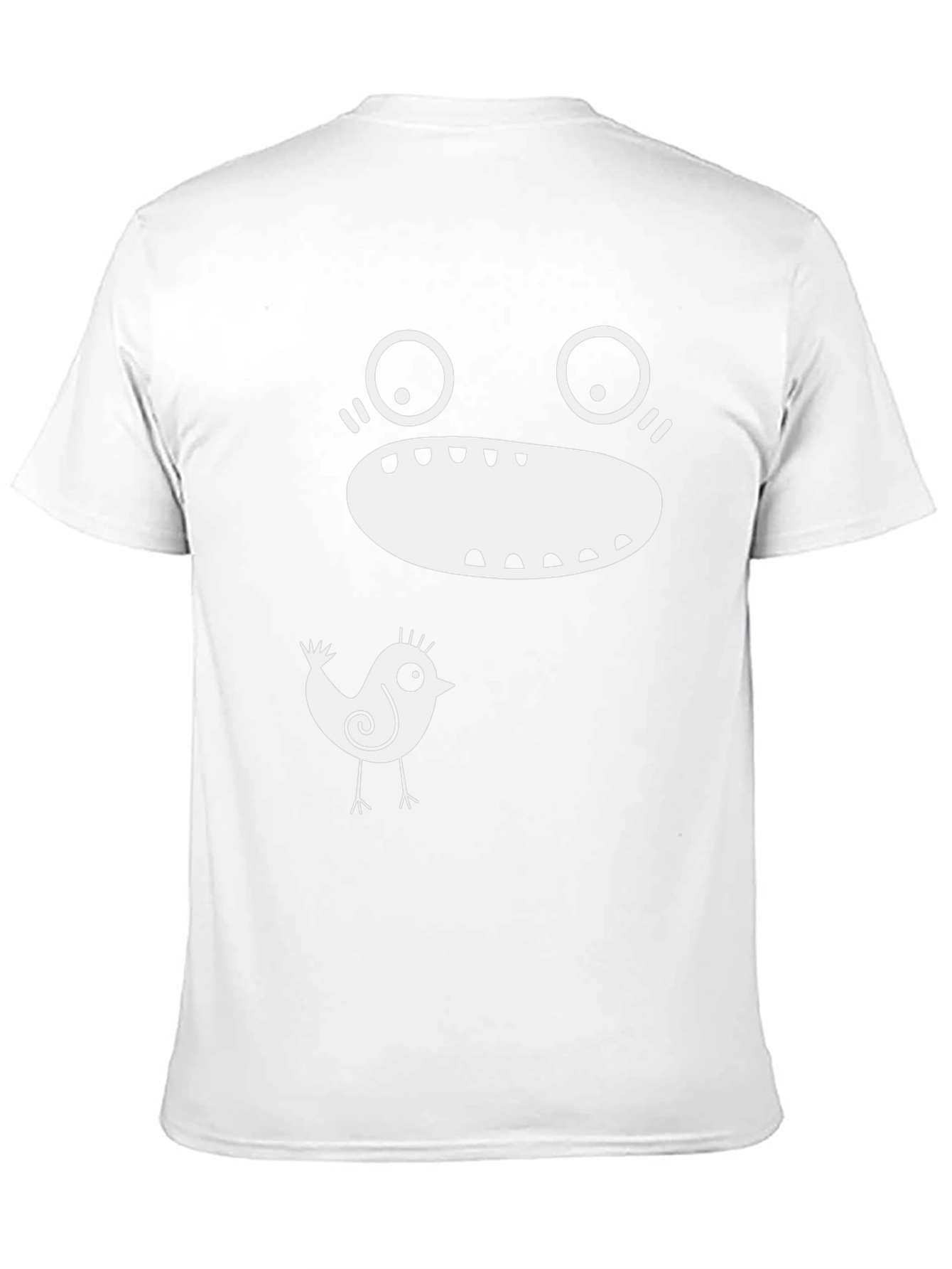 Funny Face Bird Graphic T-Shirt