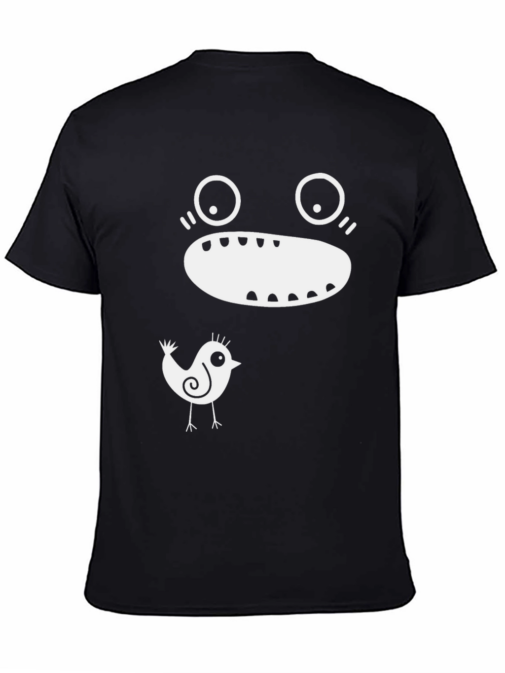 Funny Face Bird Graphic T-Shirt