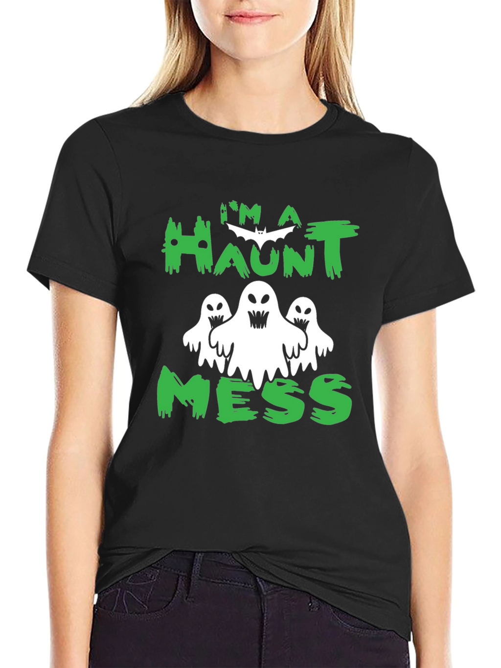 Haunt Mess Graphic Tee - Halloween T-Shirt