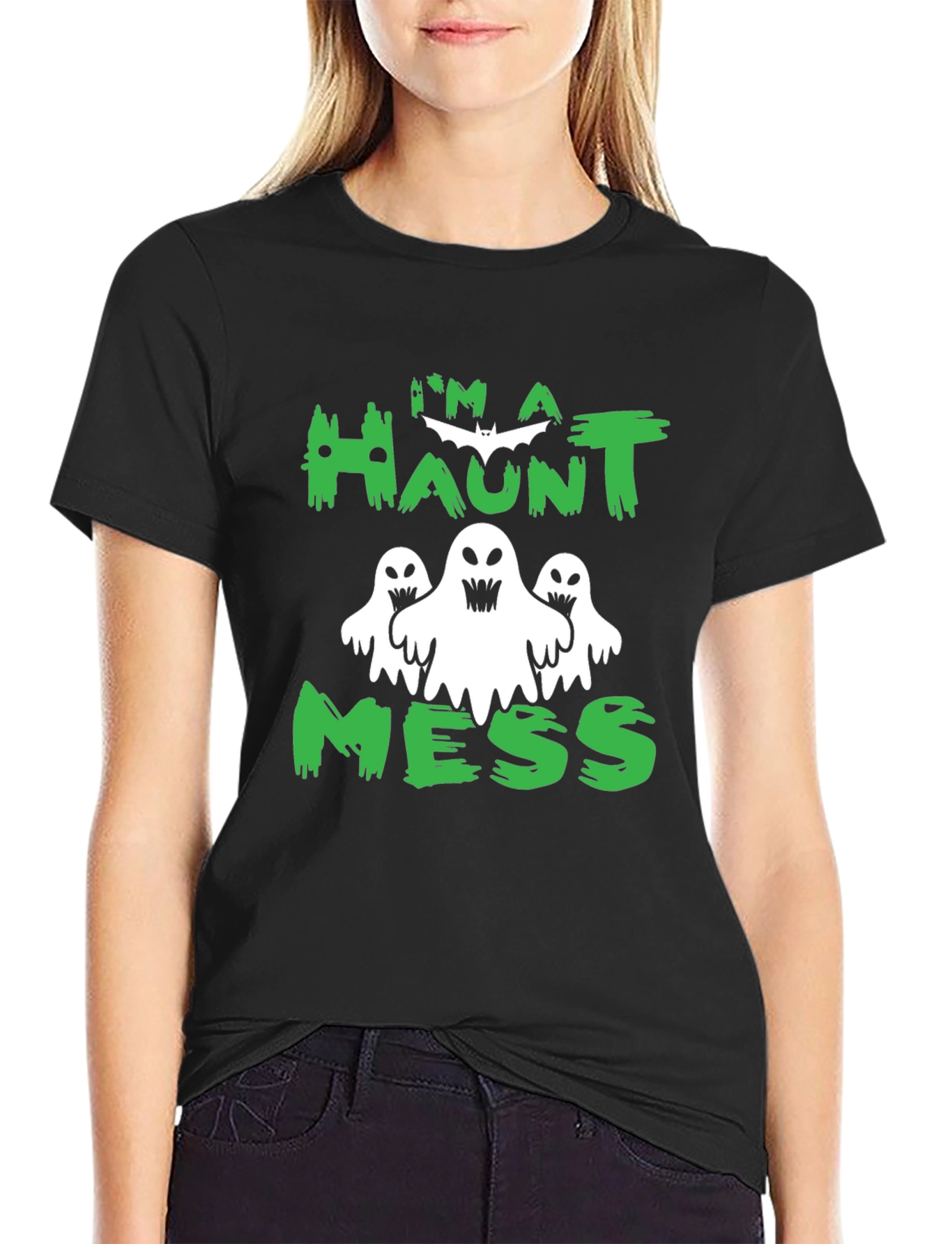 Haunt Mess Graphic Tee - Halloween T-Shirt