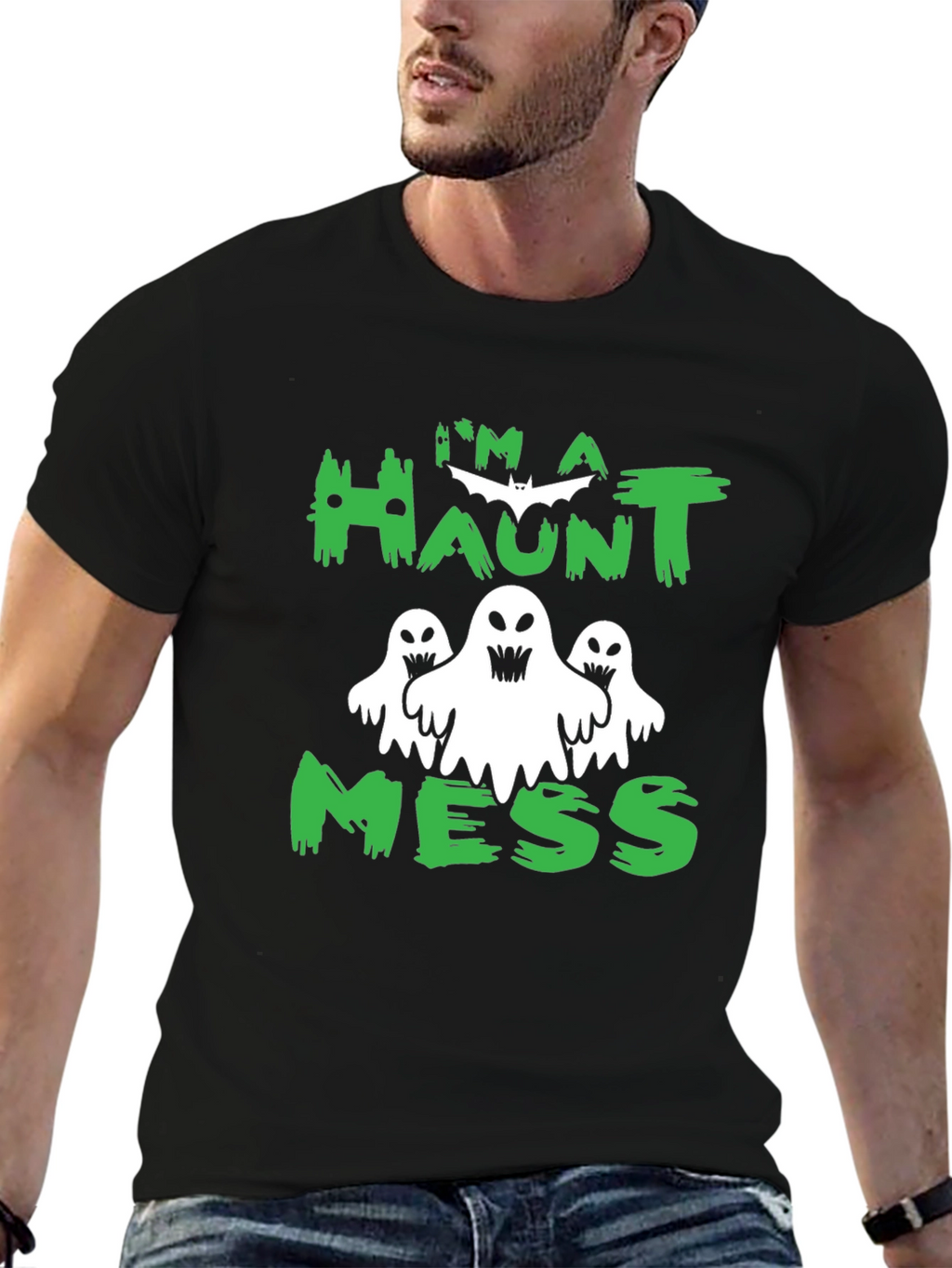 Haunt Mess Graphic Tee - Halloween T-Shirt