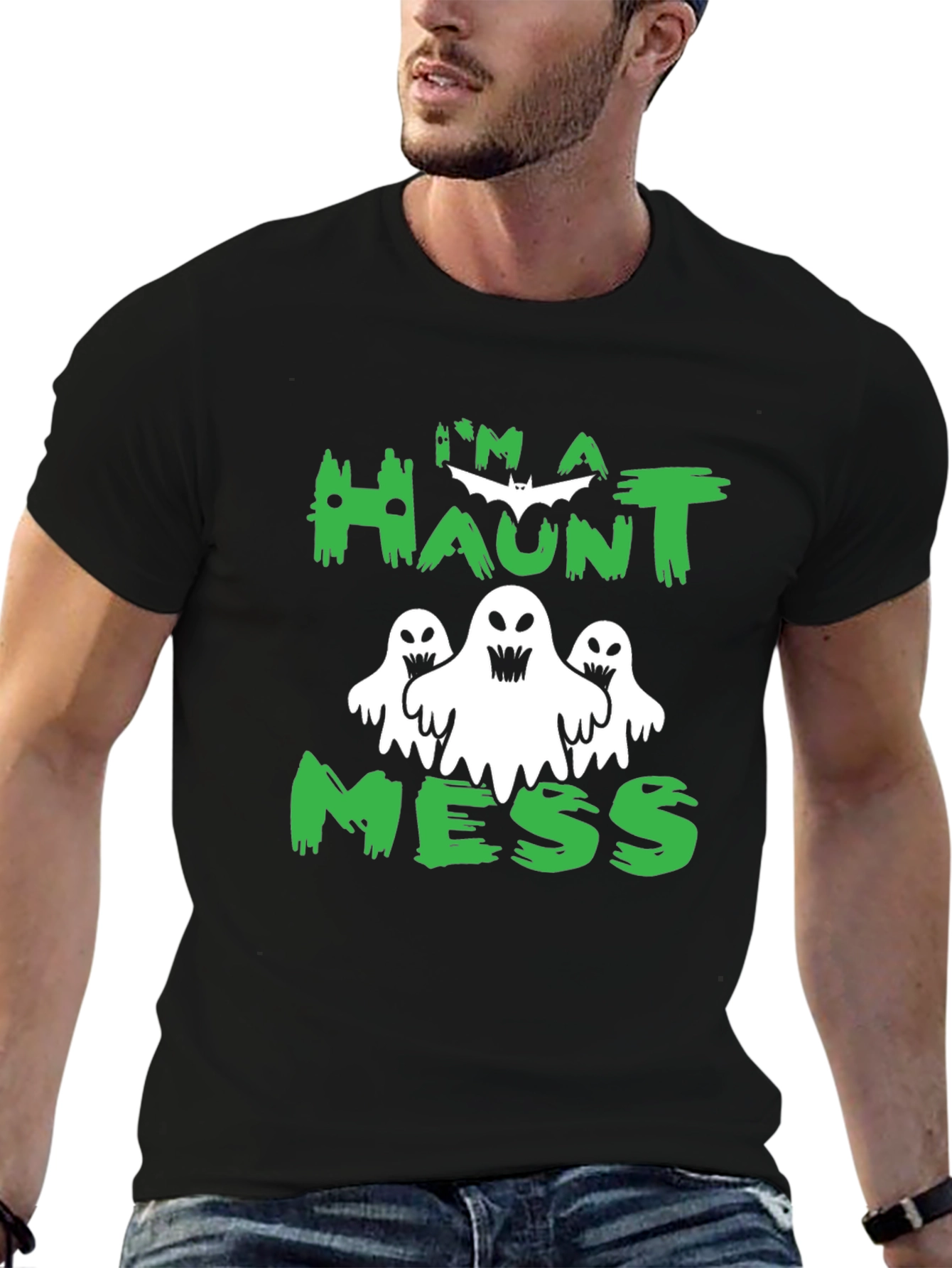Haunt Mess Graphic Tee - Halloween T-Shirt