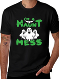 Haunt Mess Graphic Tee - Halloween T-Shirt