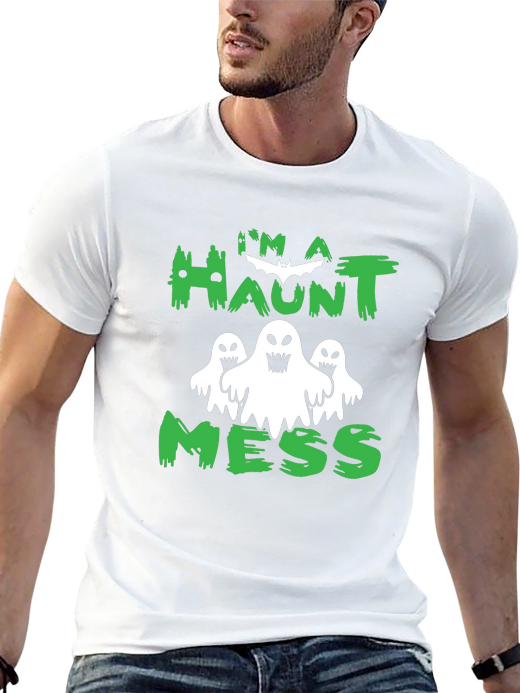 Haunt Mess Graphic Tee - Halloween T-Shirt