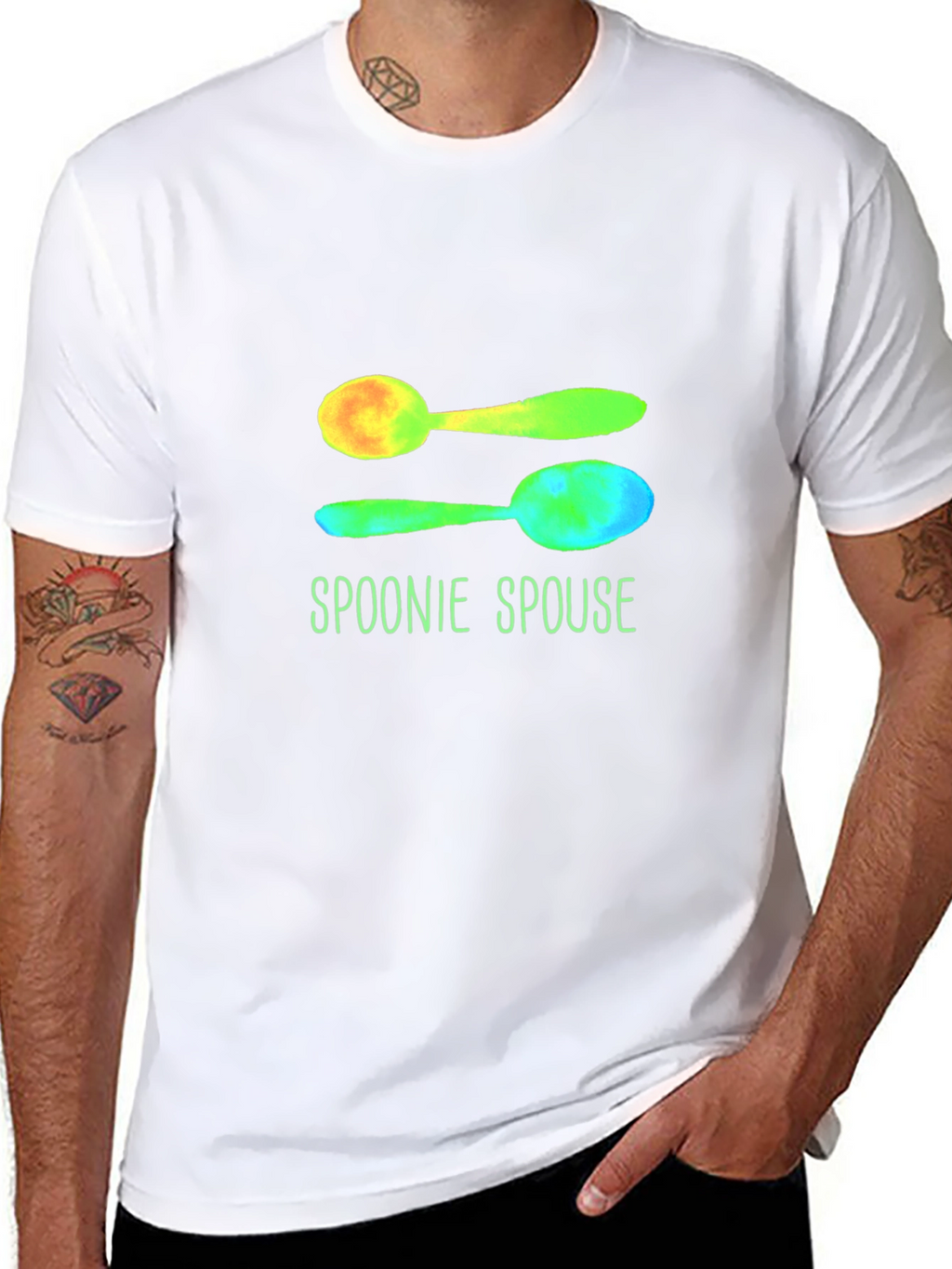 Spoonie Spouse Graphic Tee - Black Cotton T-Shirt