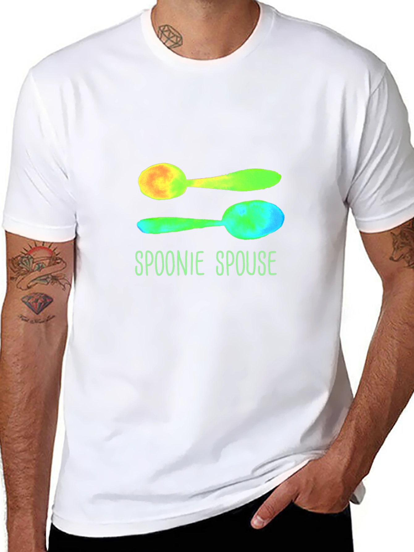 Spoonie Spouse Graphic Tee - Black Cotton T-Shirt