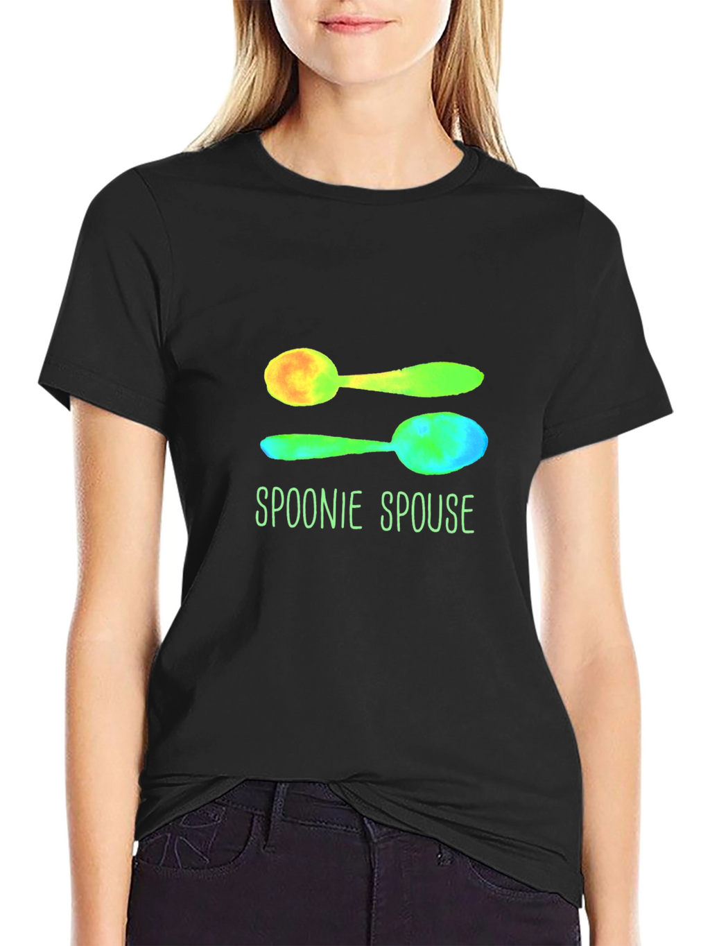 Spoonie Spouse Graphic Tee - Black Cotton T-Shirt