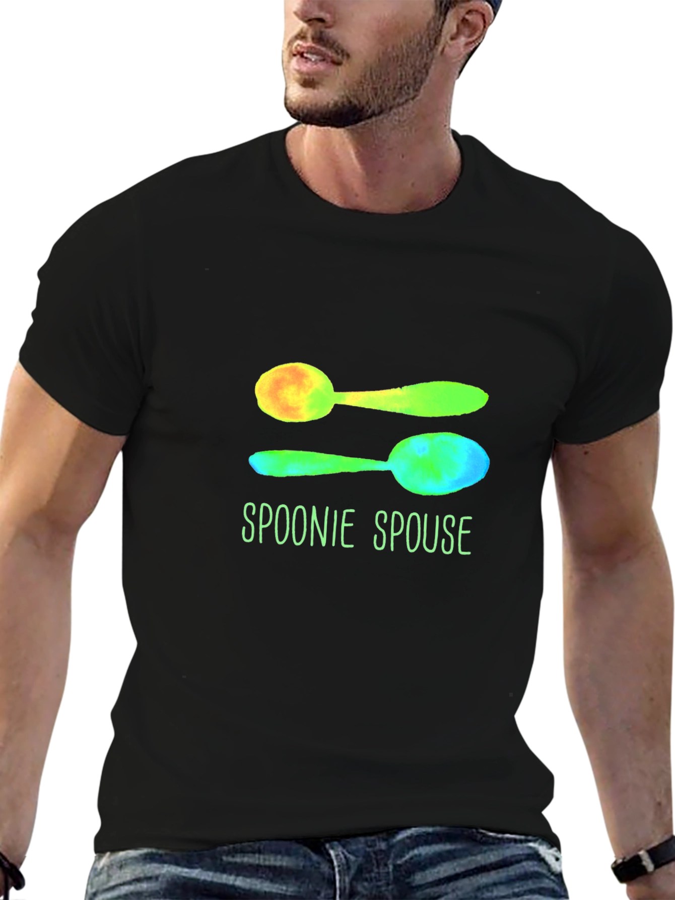 Spoonie Spouse Graphic Tee - Black Cotton T-Shirt