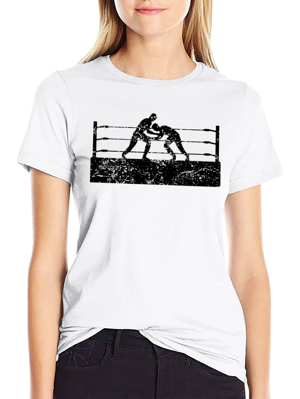 Wrestling Ring Black Graphic Tee
