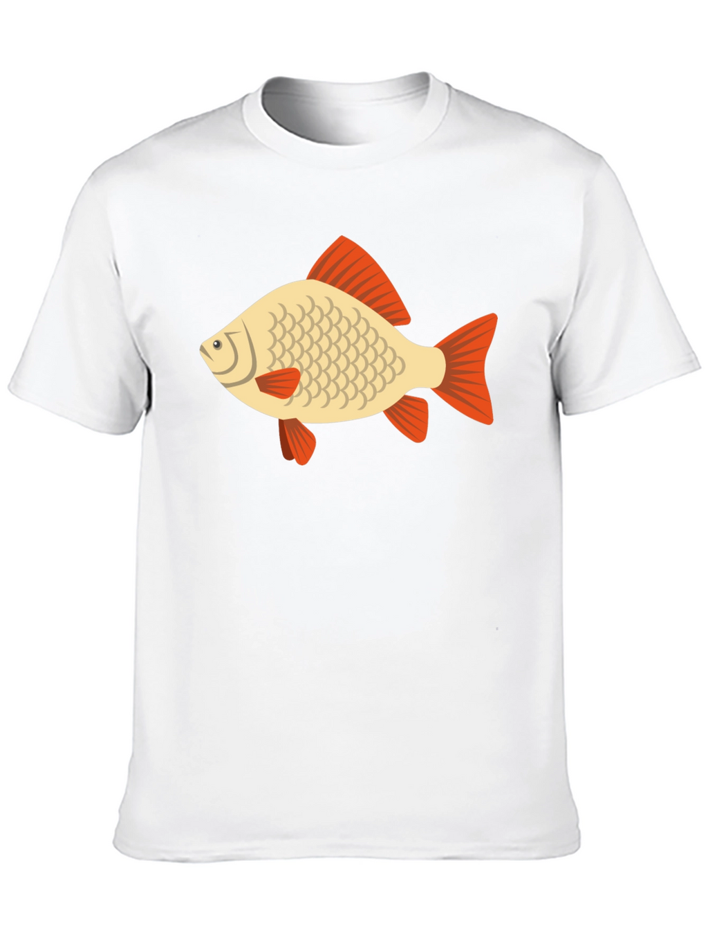 Fish Graphic Tee - Black Cotton Casual T-Shirt