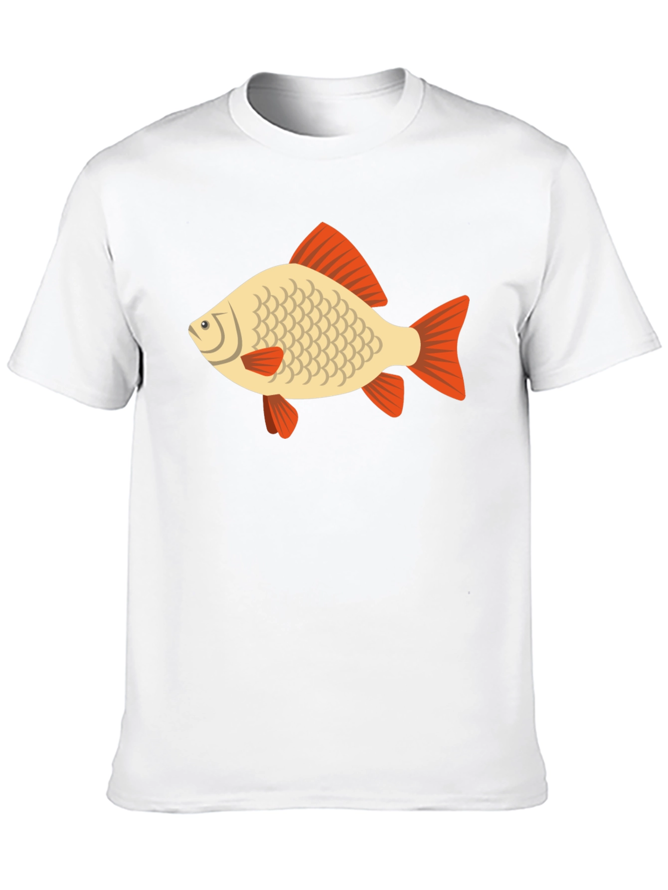 Fish Graphic Tee - Black Cotton Casual T-Shirt