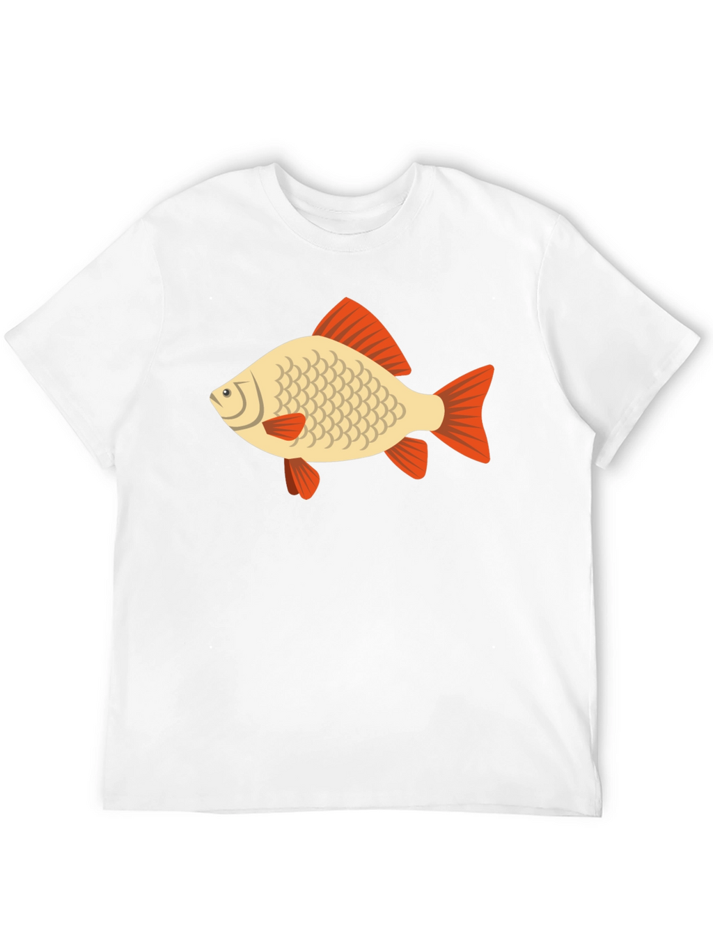 Fish Graphic Tee - Black Cotton Casual T-Shirt