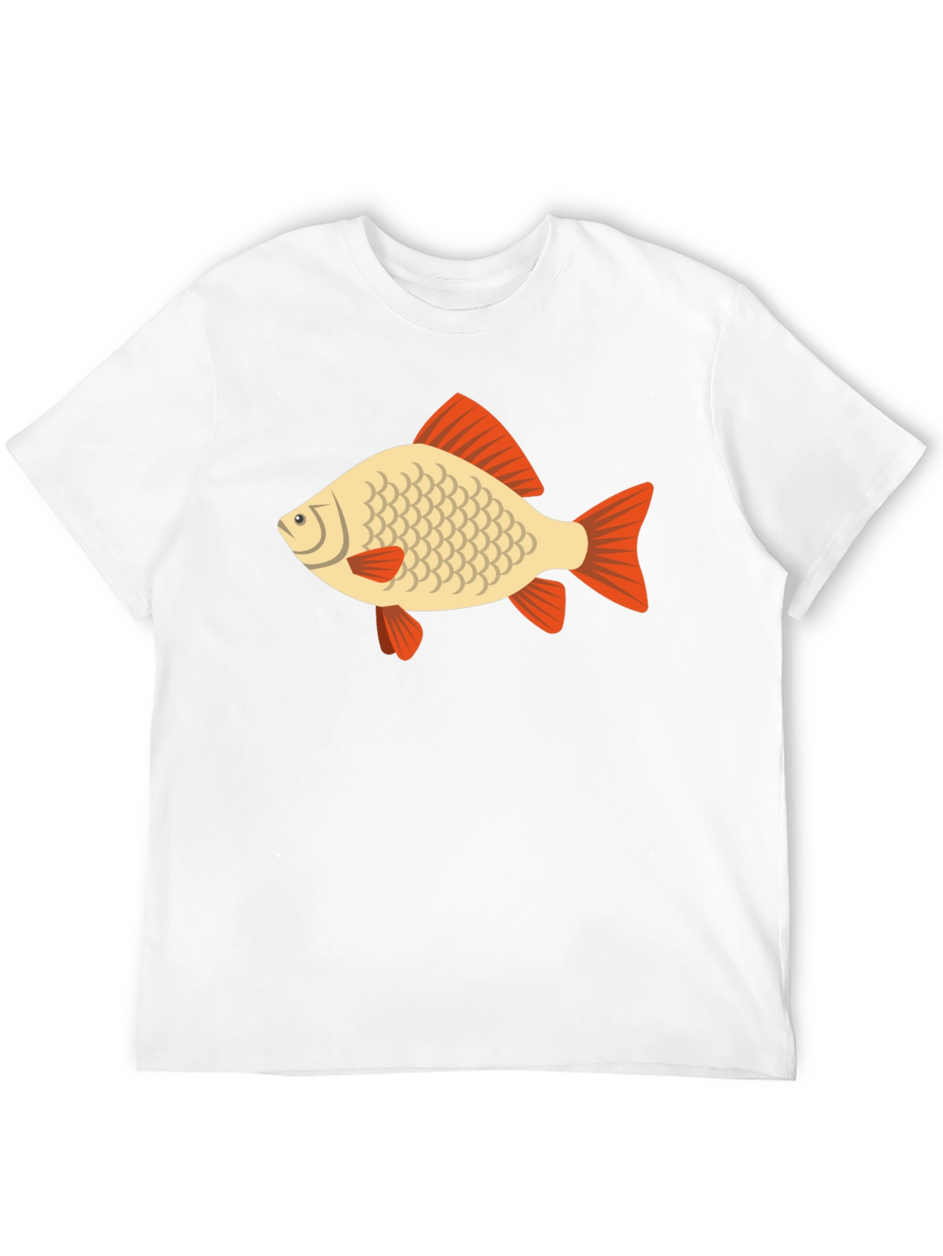 Fish Graphic Tee - Black Cotton Casual T-Shirt