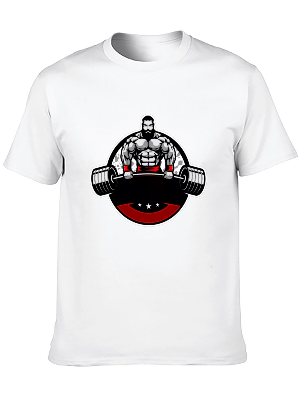 Mens Black Graphic T-Shirt - Weightlifter Design